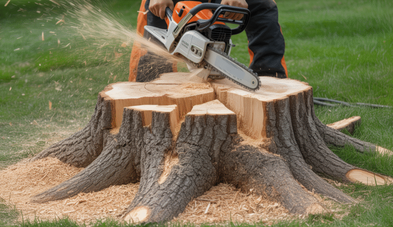 Stump removal by MMP Tree Service LLC